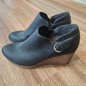 Dr Scholls Black Wedge Boot